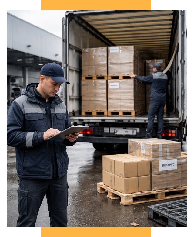 Доставка грузов из Беларуси от 15560 р. логистика СетСервис-Пшк